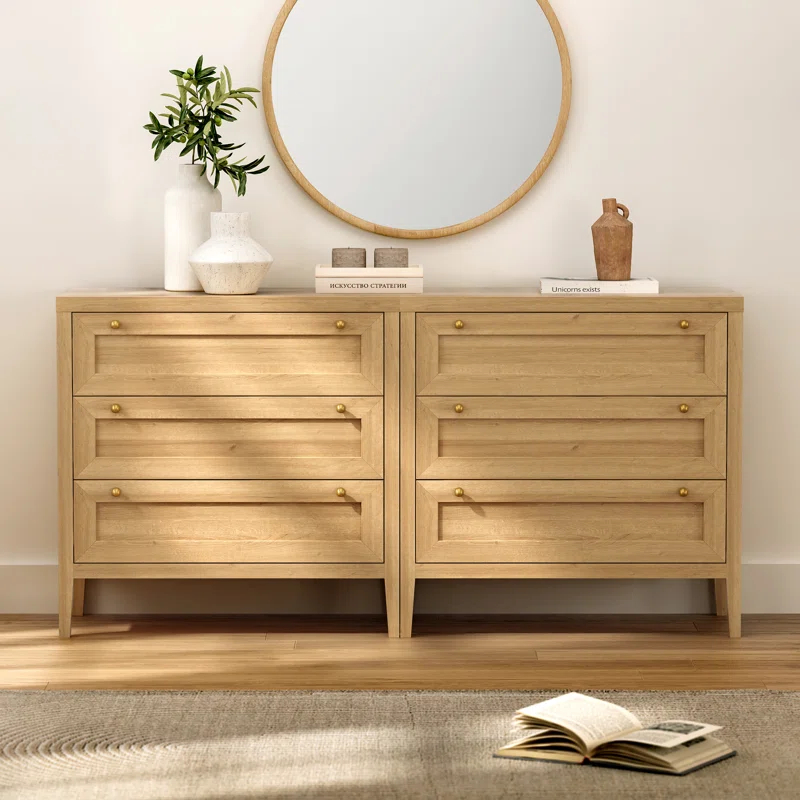 Bay Isle Home™ 3 Drawer Dresser,Wide Chest Of Drawers (Set of 2)