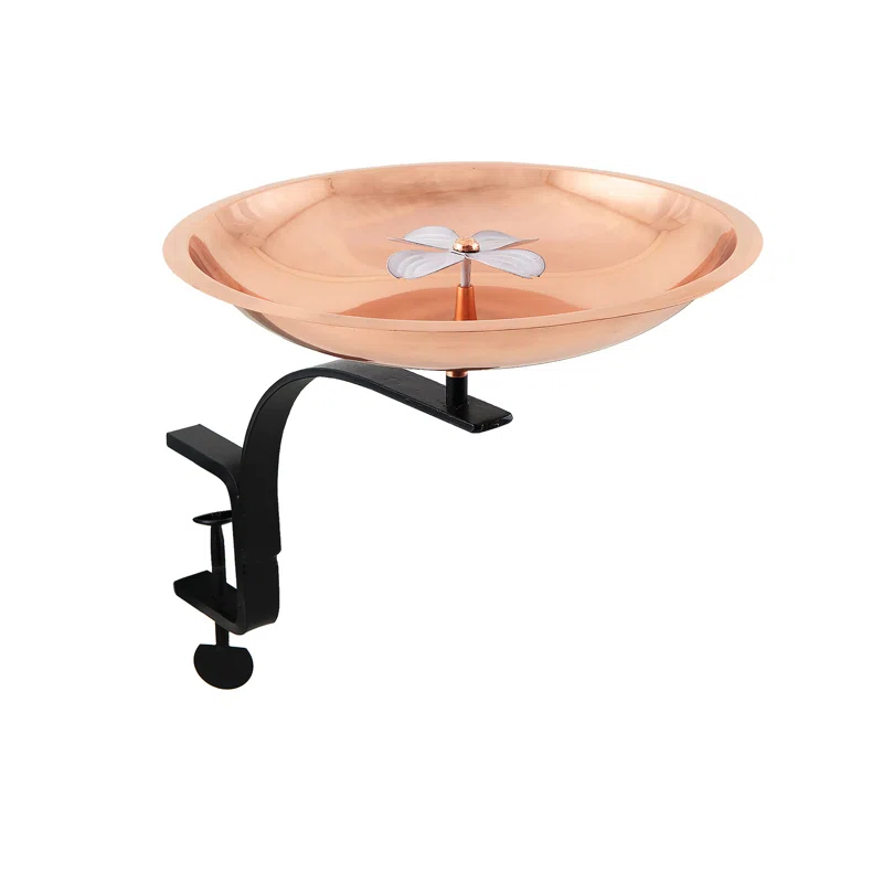 Dogwood Birdbath with Rail Mount Bracket