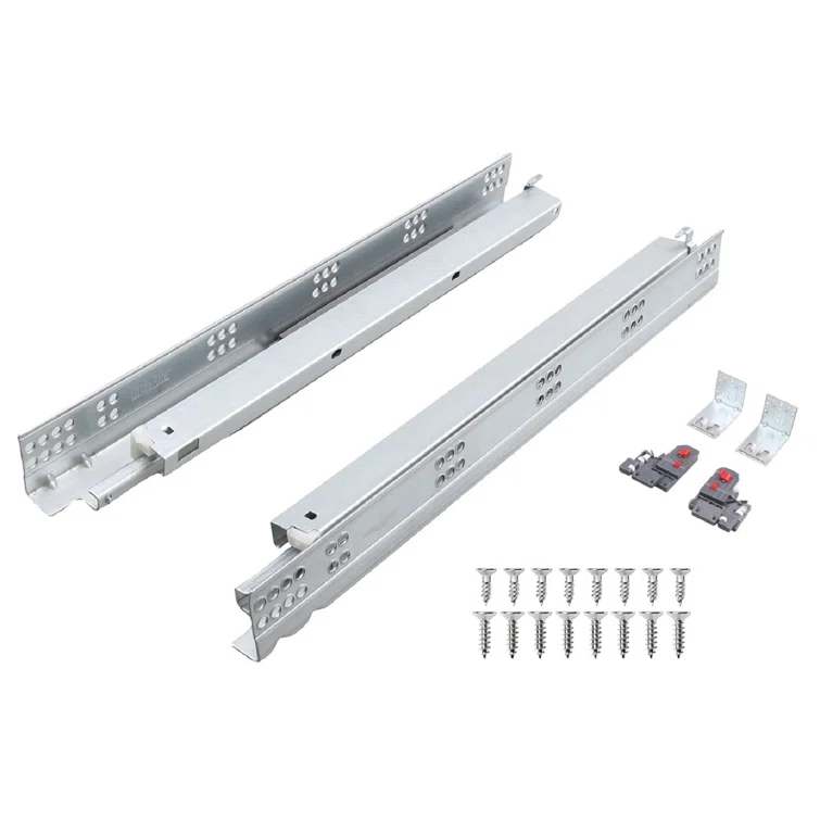 GlideRite Hardware 21" Full Extension Soft Close Undermount Drawer Slide Kit - 1 Pair