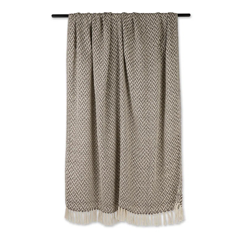 Design Imports Hand Woven Throw Blanket