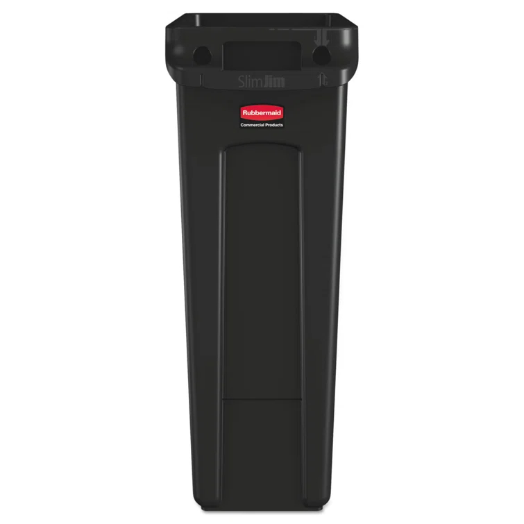 Rubbermaid Commercial Products Rubbermaid® Commercial Slim Jim® With Venting Chan Plastic Open Kitchen Trash Can - 23 Gallons
