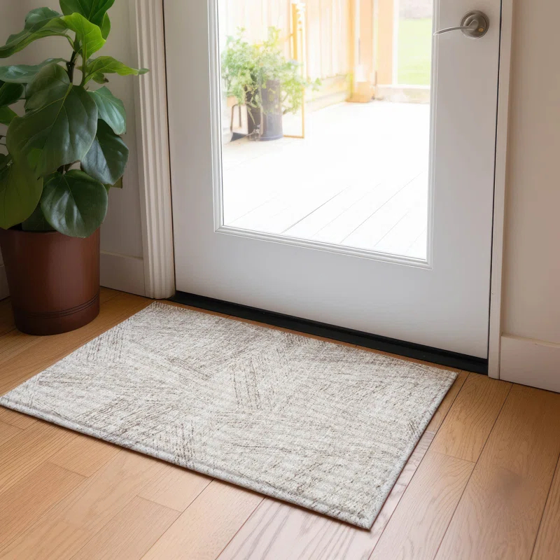 Chayden ACN991 1'8" x 2'6" Machine Washable Gray Indoor/Outdoor Area Rug