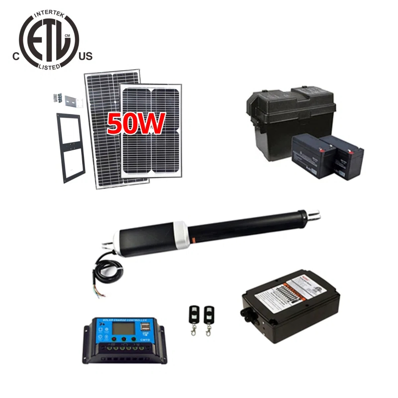 ALEKO Single Swing Gate Operator - GG450/AS450 AC/DC - ETL Listed -Solar Kit 50W