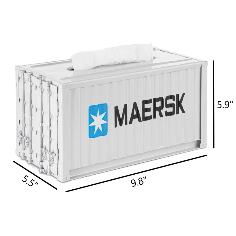 EP Designlab LLC Industrial Metal Shipping Container Tissue Box Cover