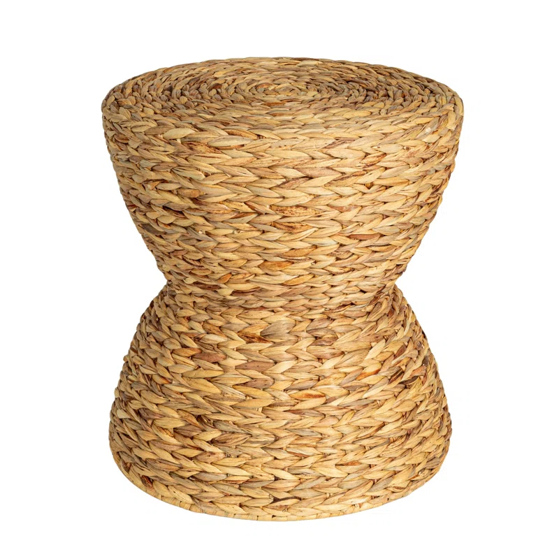 Household Essentials Water Hyacinth Hourglass Stool