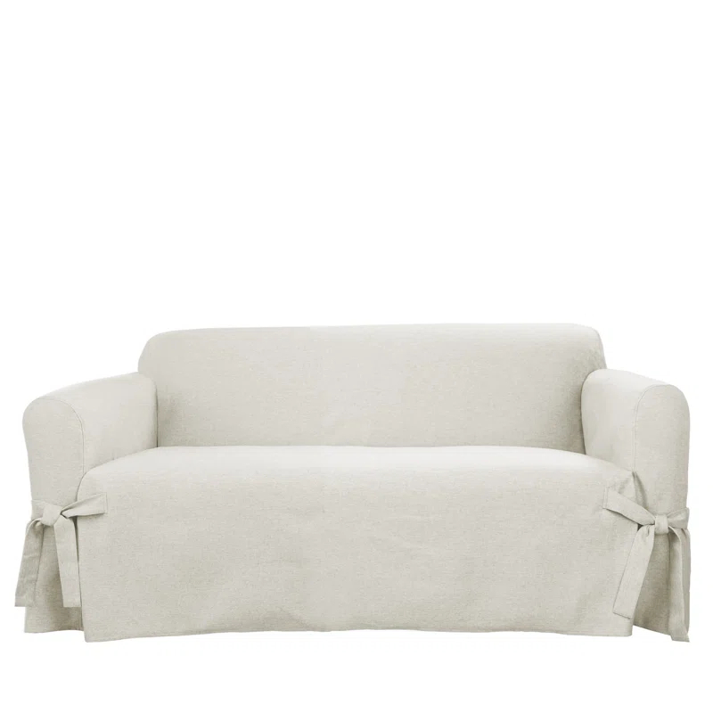 Sure Fit Polyester Box Cushion Loveseat Slipcover