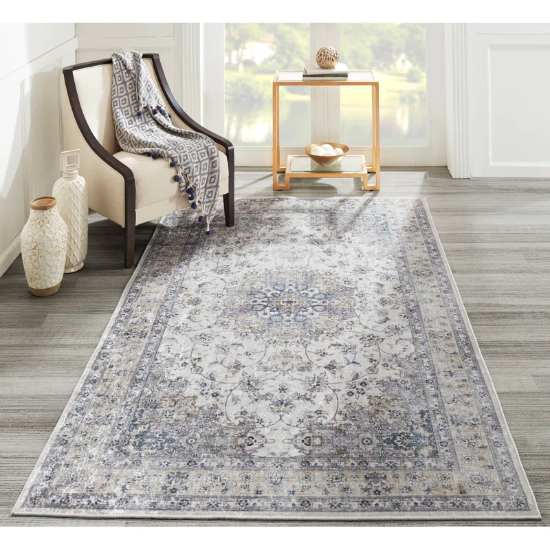 Ophelia & Co. Delmore Power Loom Gray Rug