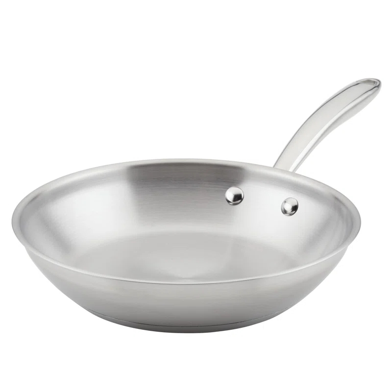 Rachael Ray Rachael Ray Professional Stainless Steel Induction Frying Pan / Skillet, 10 Inch, Silver