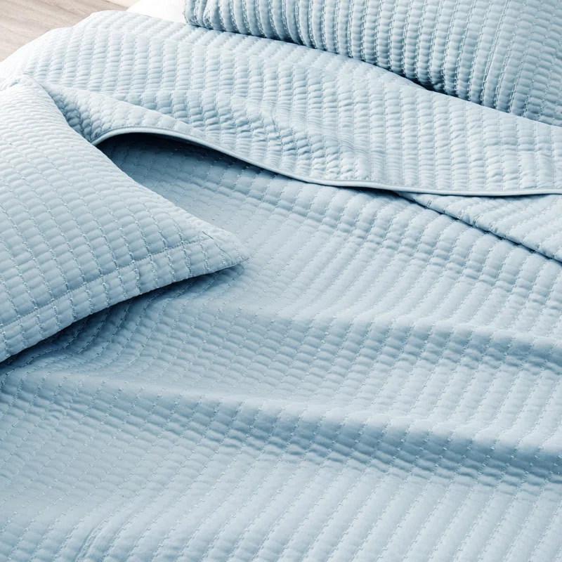 FreshFolds Modern & Contemporary Stripe Stitched Quilt Set with Shams