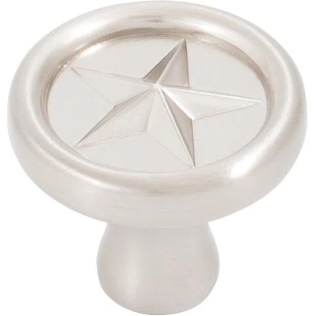 Stone Harbor Hardware Texas Star Cabinet Knob, 1-1/4 Inches, Satin Nickel By Stone Harbor Hardware