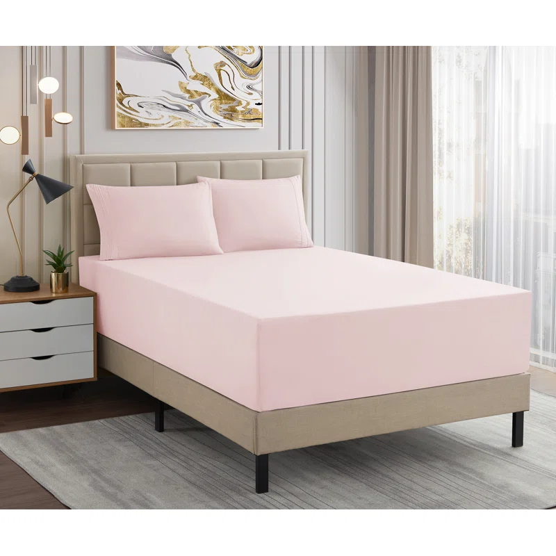 Sweet Home Collection 18-24" Extra Deep Pocket Ultra Soft Microfiber Solid Sheet Set