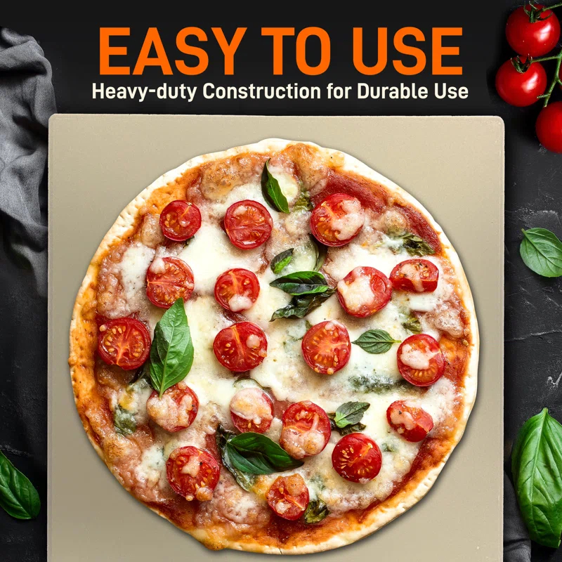 NutriChef Non-Stick Aluminum 12.8'' Pizza Stone