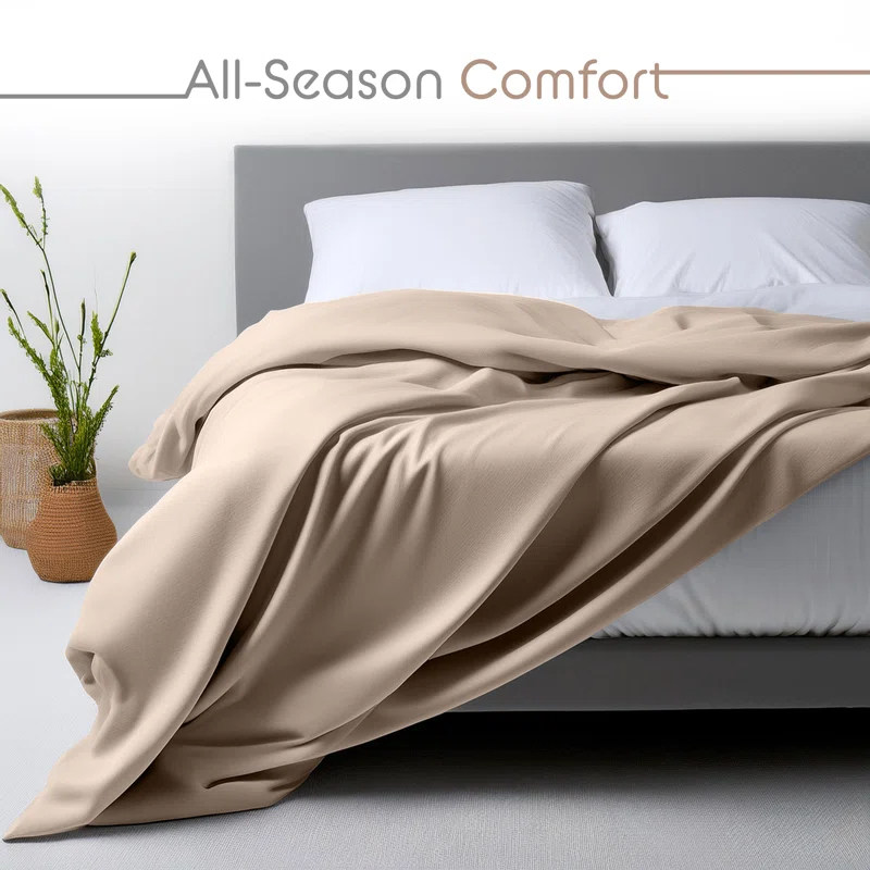 Vellux Vellux 3-Pc. Twin Solid Jersey Knit Sheets - Cotton Blend, Deep Pocket, Ultra Soft