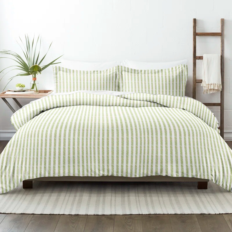 Becky Cameron 3 Piece Rugged Stripe Pattern Duvet Cover Set