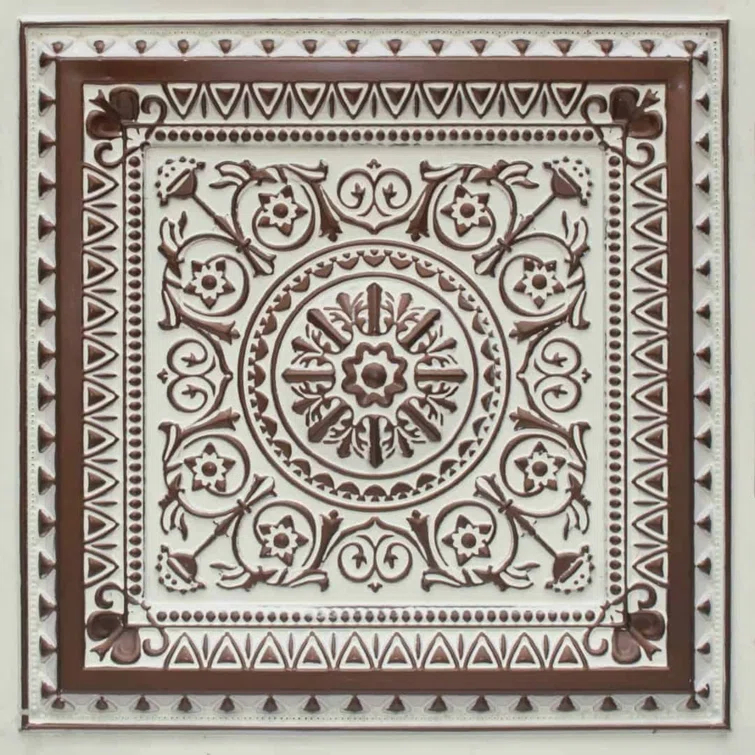 uDecor Economy La Scala Drop-In PVC Ceiling Tile (Set of 10)