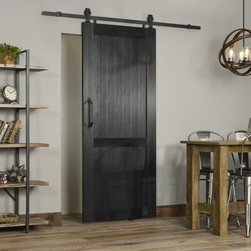 LTL Home Products Millbrooke 84'' Hollow Paneled with Installation Hardware Kit Barn Door