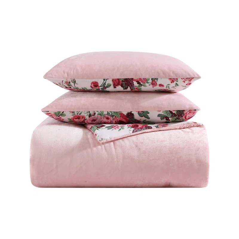 Betsey Johnson Betsey Johnson Solid Reversible Comforter Set