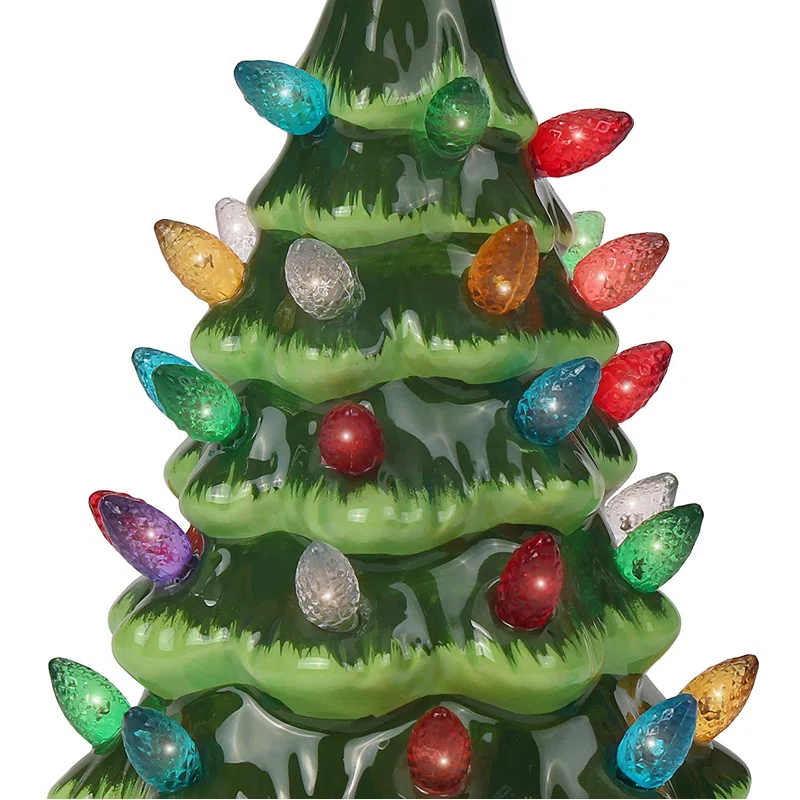 Ceramic Christmas Tree That Lights Ups-Inspired Vintage Christmas Tree-Indoor Christmas Decorations