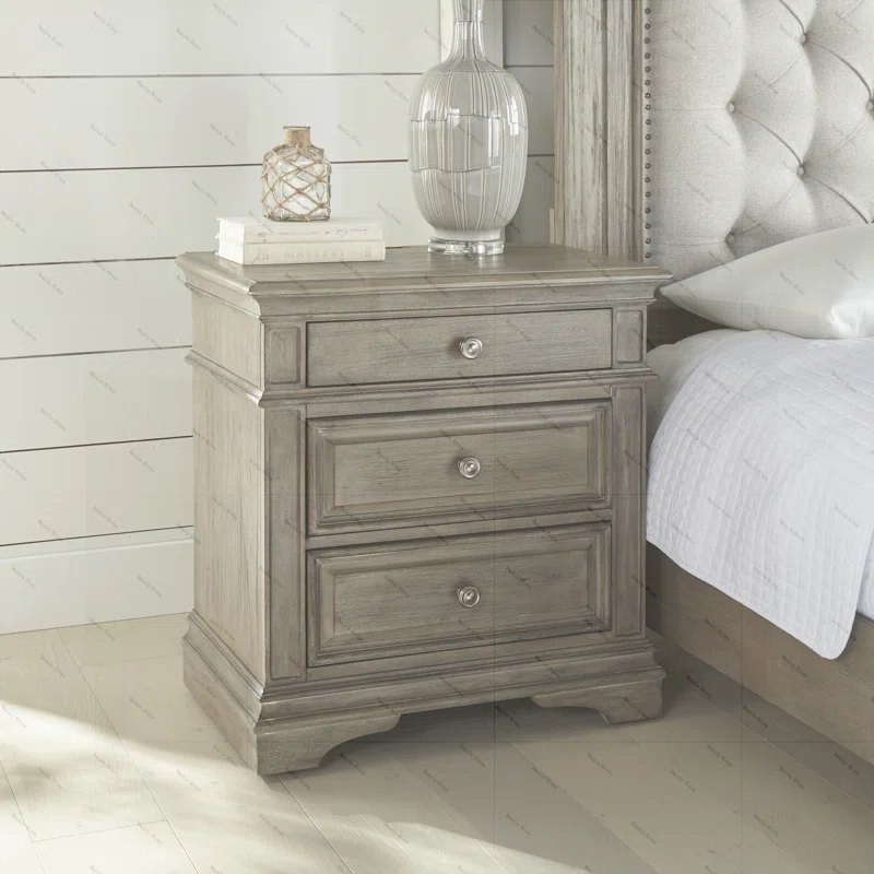 One Allium Way® Highland Park - Nightstand With USB - Waxed Driftwood