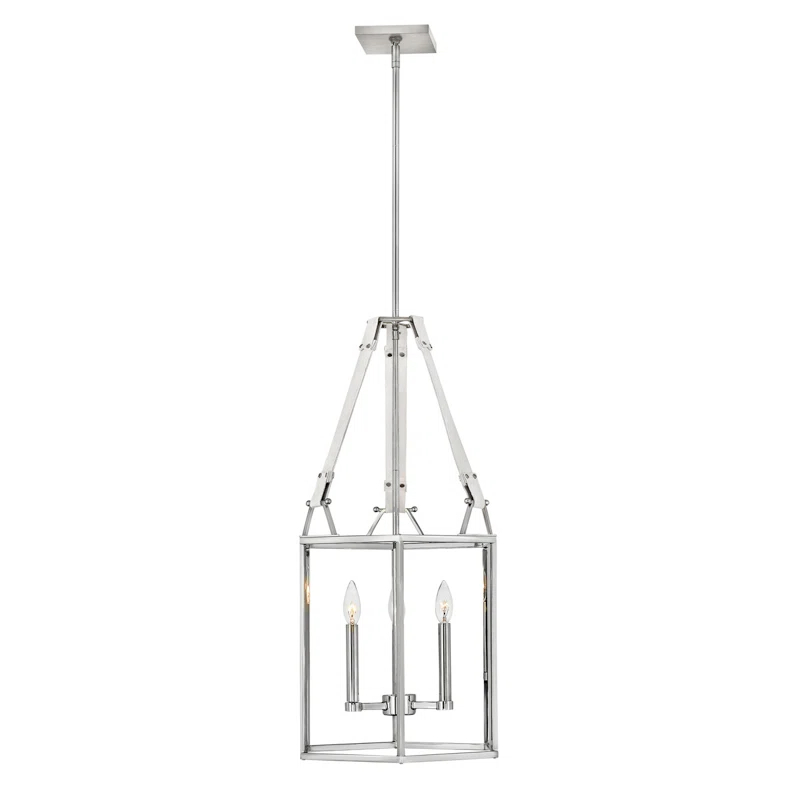 Davant 3 Light Metal Dimmable Lantern Chandelier
