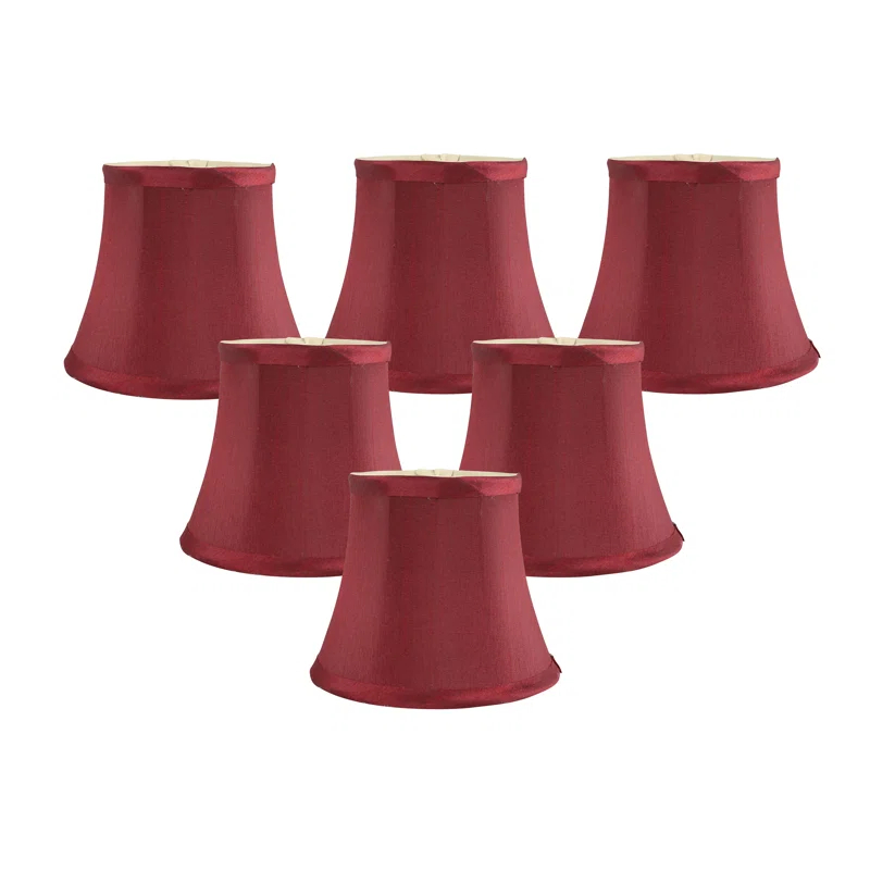 Everly Quinn Everly Quinn Faux Silk Clip On Chandelier Lamp Shades (Set of 6)