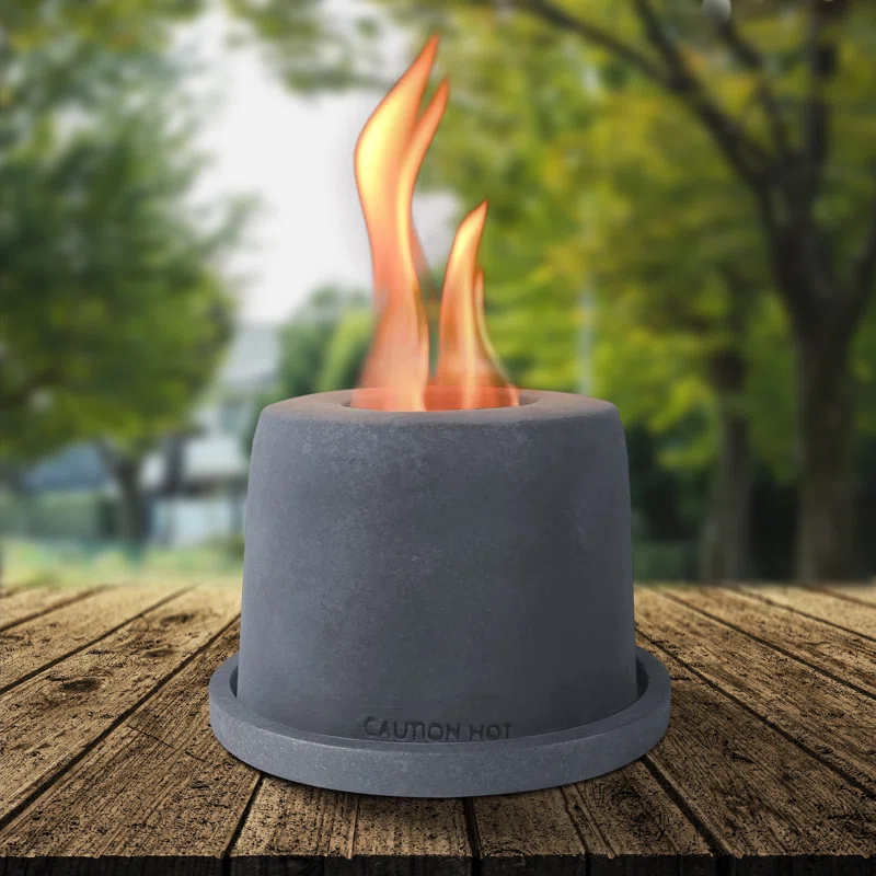 Kante Concrete Bio-Ethanol Smokeless Fire Pit Table
