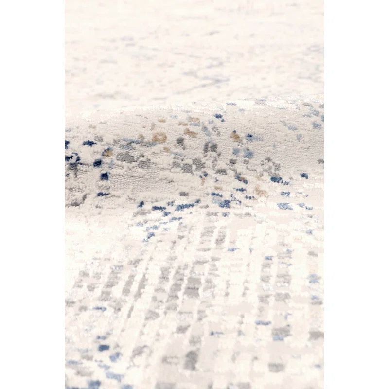 Pasargad Efes Geometric Beige/Blue Area Rug