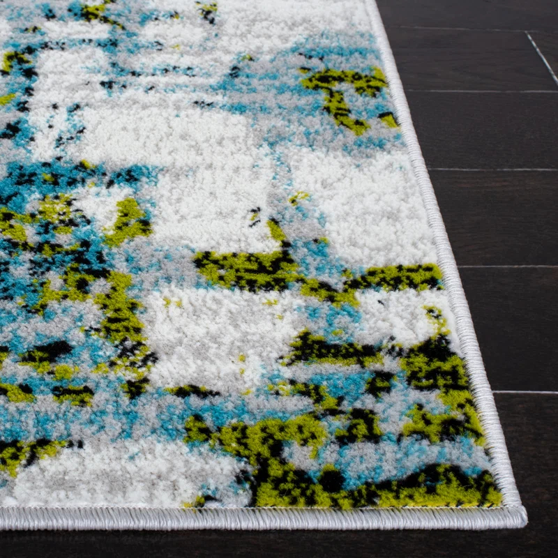 Trent Austin Design® Hollman Abstract Teal/Green/White Area Rug
