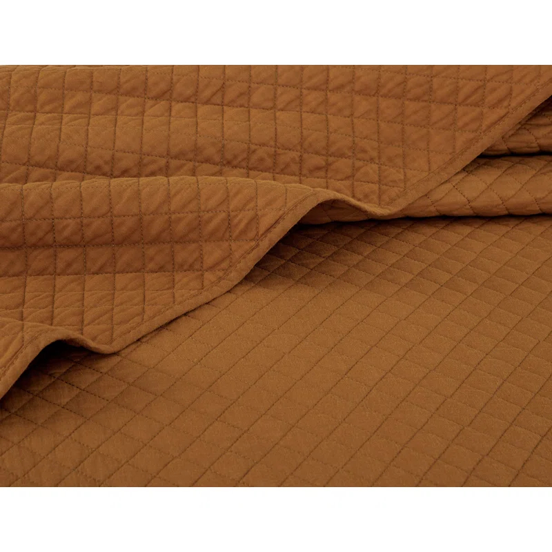Chezmoi Collection Solid Color Cotton Quilt Cotton Quilt Set