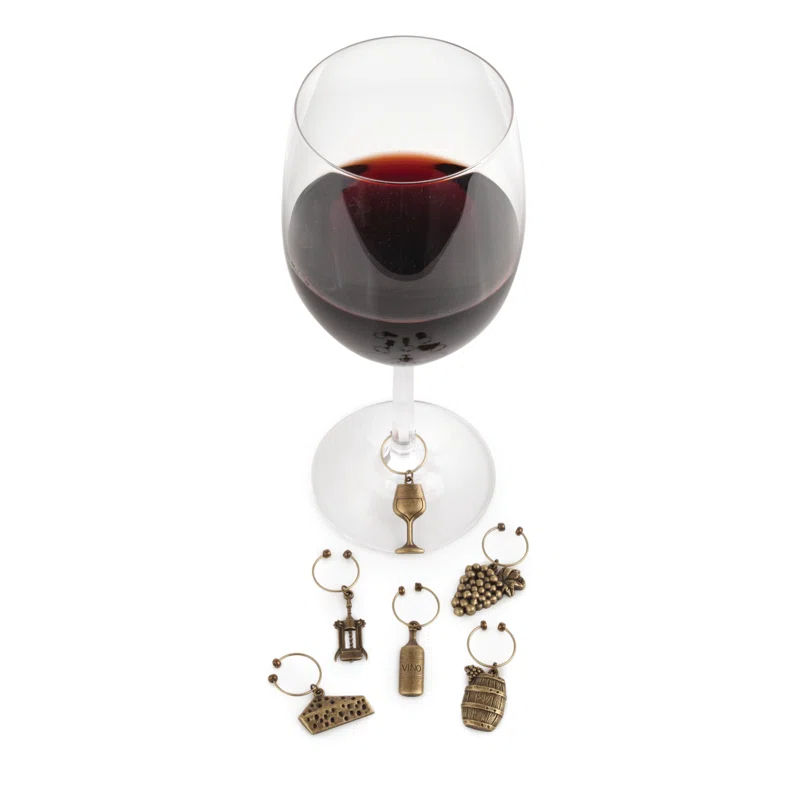 Twine Grapevine Gold Vineyard Wine Charms