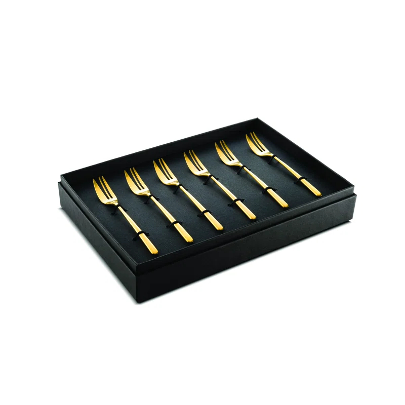MEPRA Linea Bronzo Cake Fork, Set Of 6 Rose Gold (Set of 6)