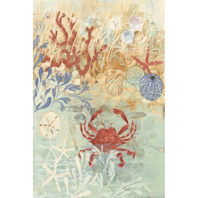 Highland Dunes " Coastal Floral Frenzy IV Premium " by Alan Hopfensperger