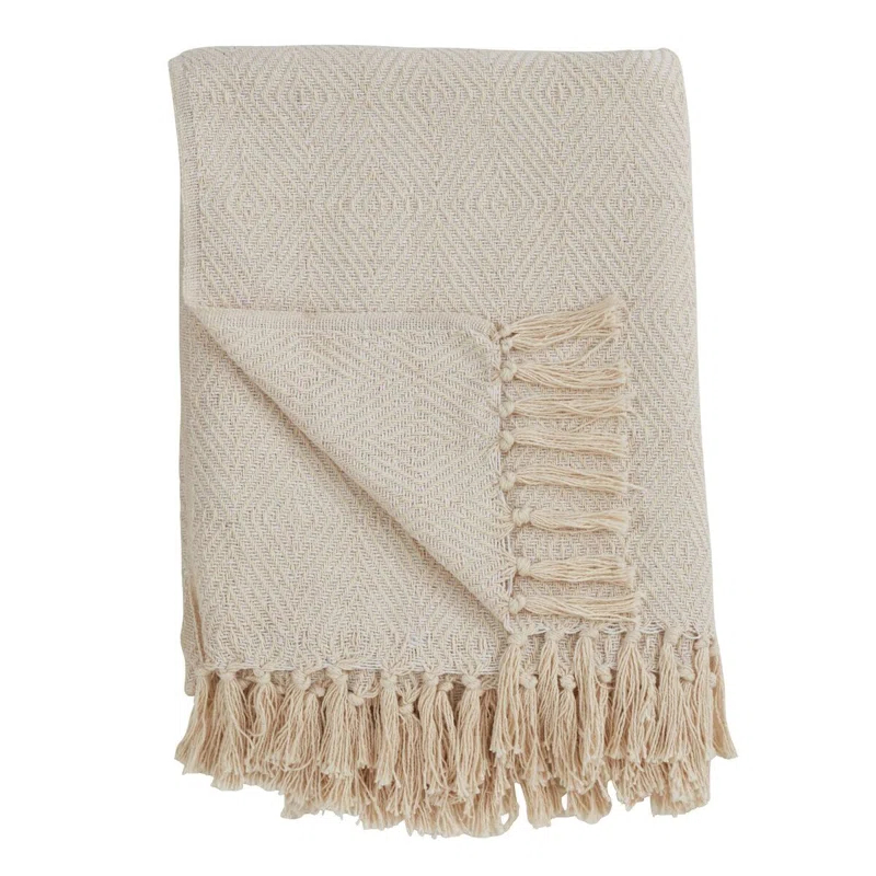 Saro Sevan Collection Hand Woven Throw Blanket