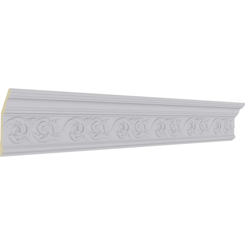 5 5/8"H x 2 1/4"P x 6"F x 94 1/2"L Floral Crown Moulding