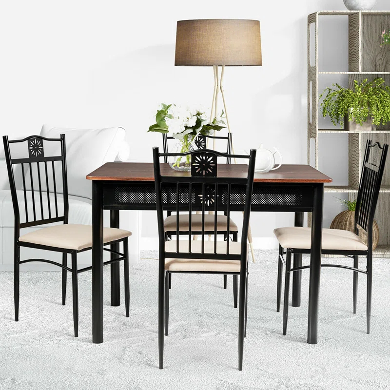 Costway 4 - Person Four Leg Dining Set