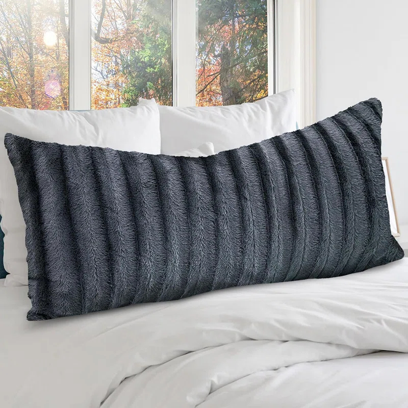 Cheer Collection Faux Fur Throw Pillow