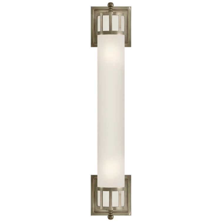 Hand-Rubbed Antique Brass and Bronze 24" Wall Sconce