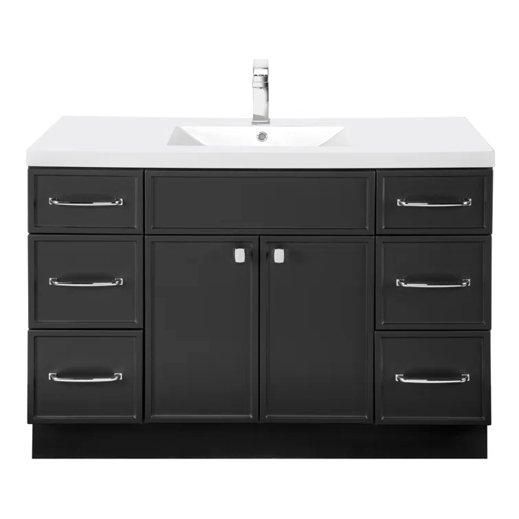 Manhattan 48'' Single Bathroom Vanity with Cultured Marble Top