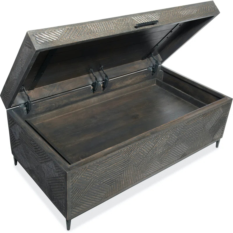Hooker Furniture Chiseling Solid Wood Top Coffee Table