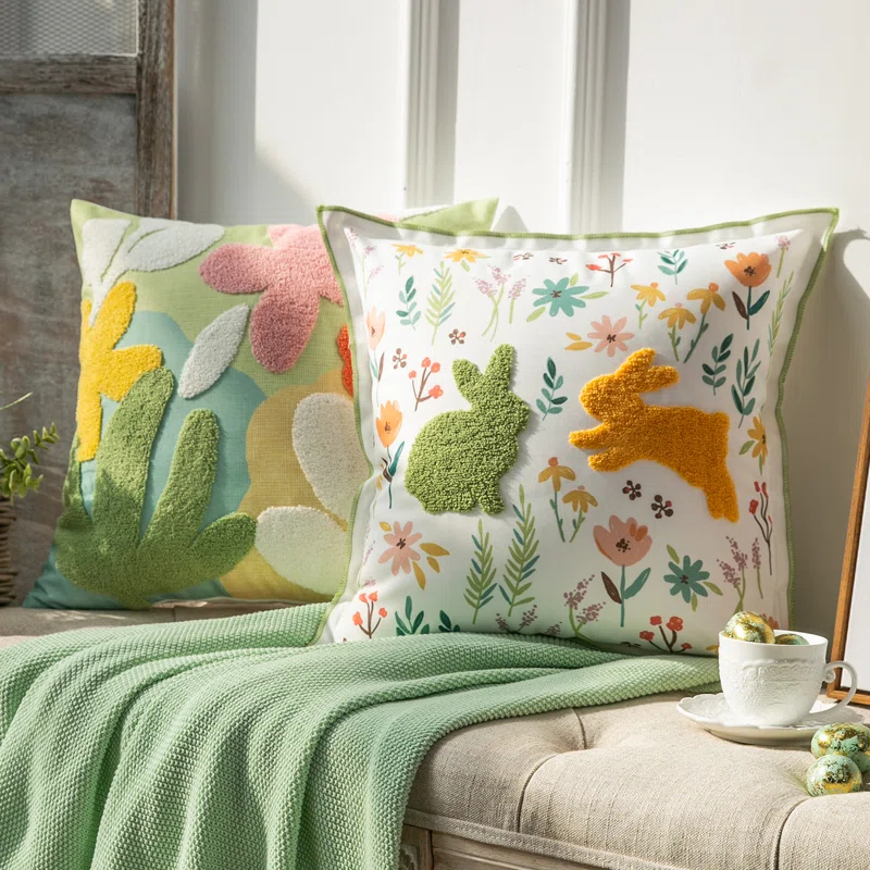Phantoscope Floral Throw Pillow