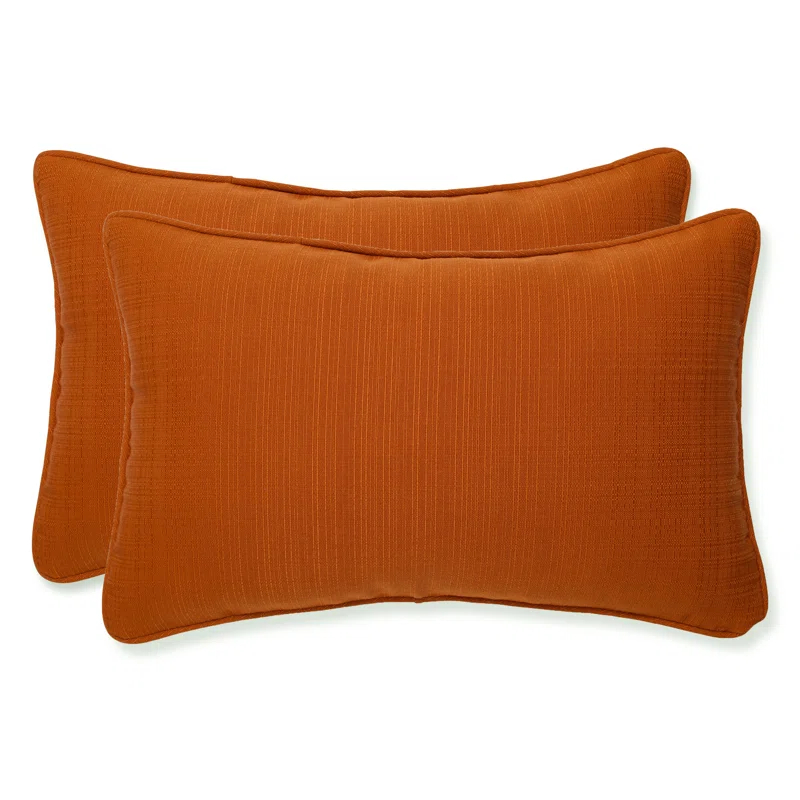 Pillow Perfect Cinnabar Indoor/Outdoor Reversible Throw Pillow (Set of 2)