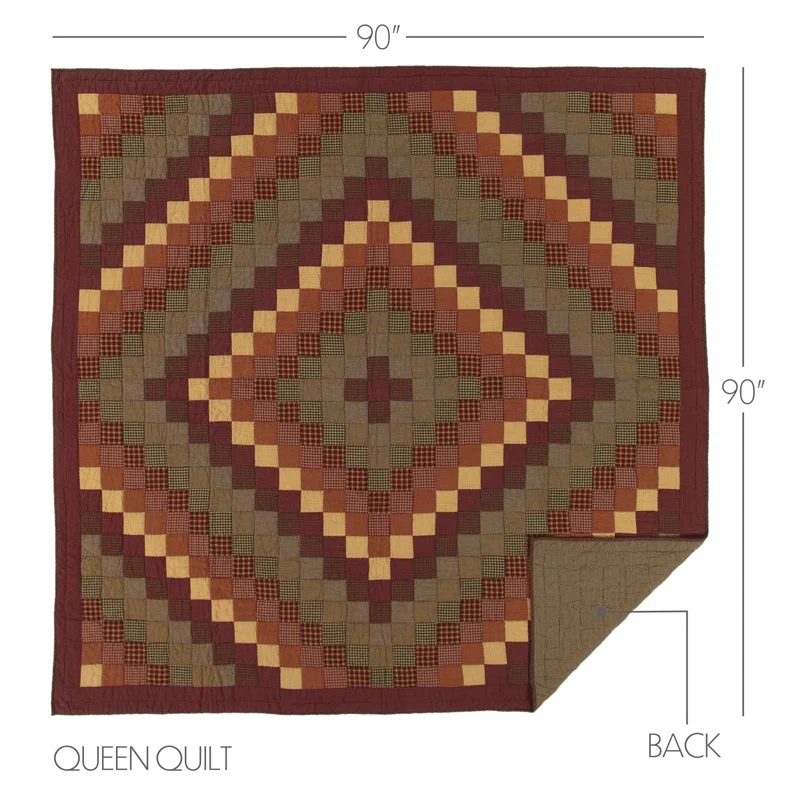 Heritage Farms Farmhouse / Country Cotton Patchwork Quilt