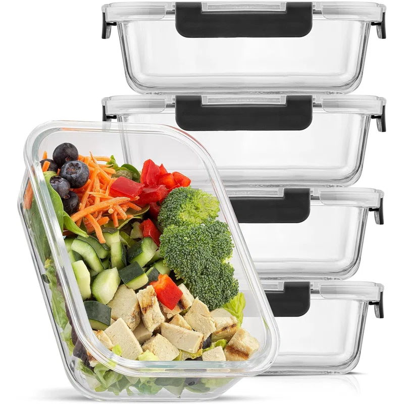 JoyJolt JoyJolt 10-Piece Glass Food Storage Container (Set of 5)
