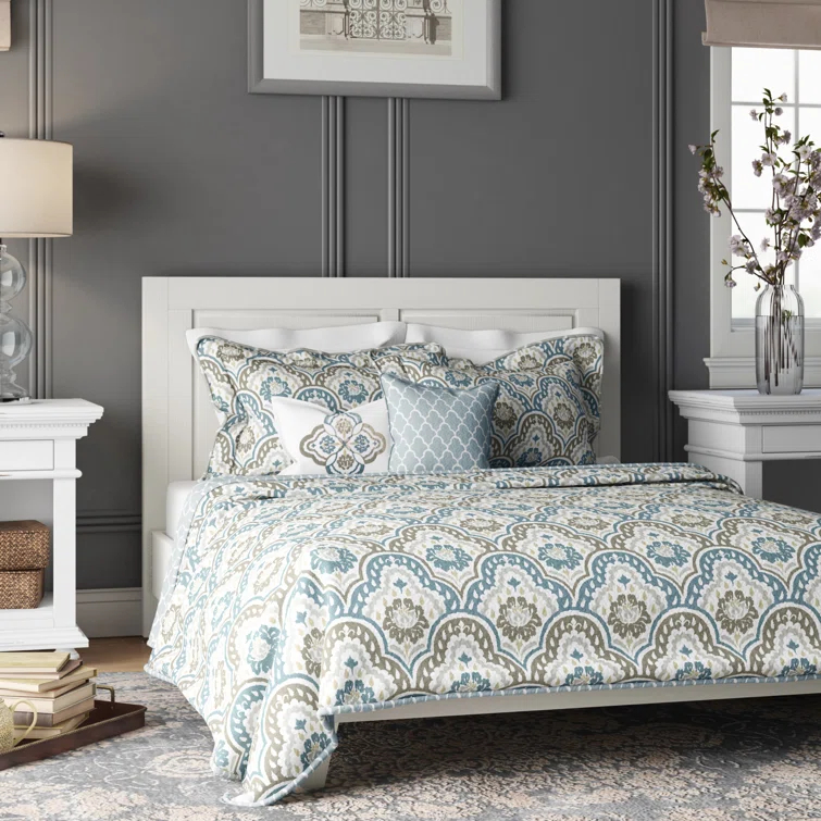 Home Soft Things Tivoli Modern & Contemporary Damask Quilt Set