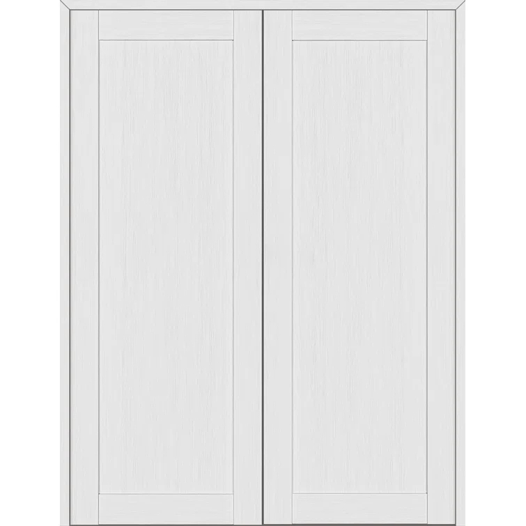 Belldinni 1 Panel Shaker Manufactured Wood Paneled Double Swing Interior Door