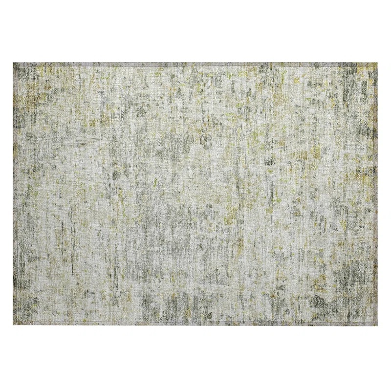 Machine Washable Indoor/Outdoor Cicel ACN1128 Sage Rug