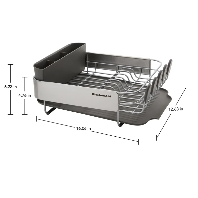 KitchenAid® Compact Stainless Steel Dish Rack, 16.06-Inch