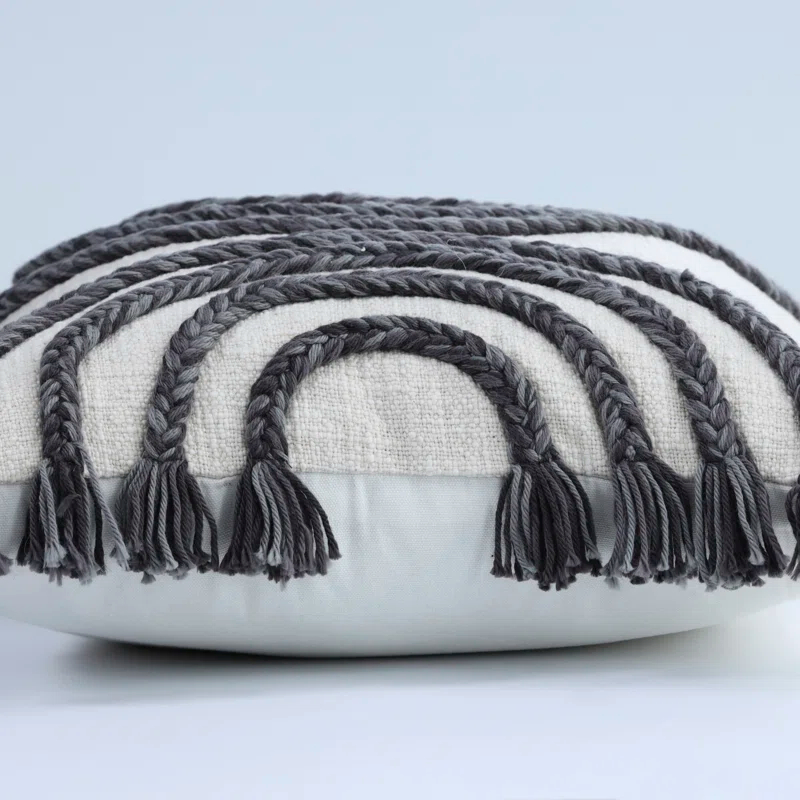 Pillow Perfect Tassels Cotton Throw Pillow