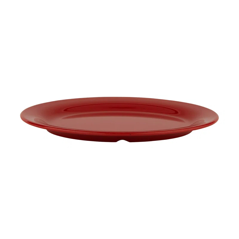G.E.T. GET Melamine Oval Serving Platters,Red (Set of 12)