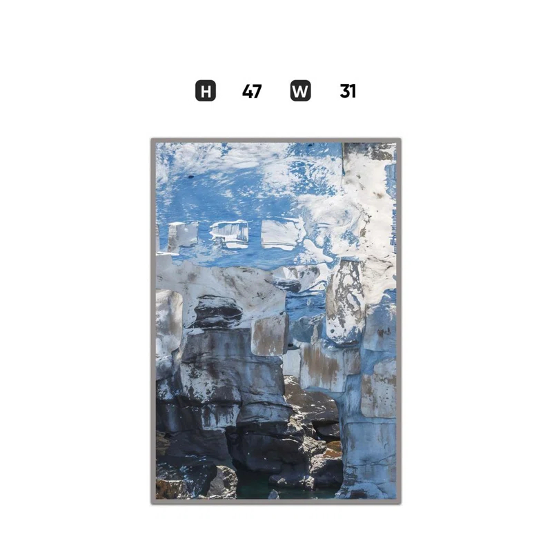 Aria Home Frameless Oil Painting Reflections Large Hand-Painted Canvas Wall Art 31"X47" | Wayfair